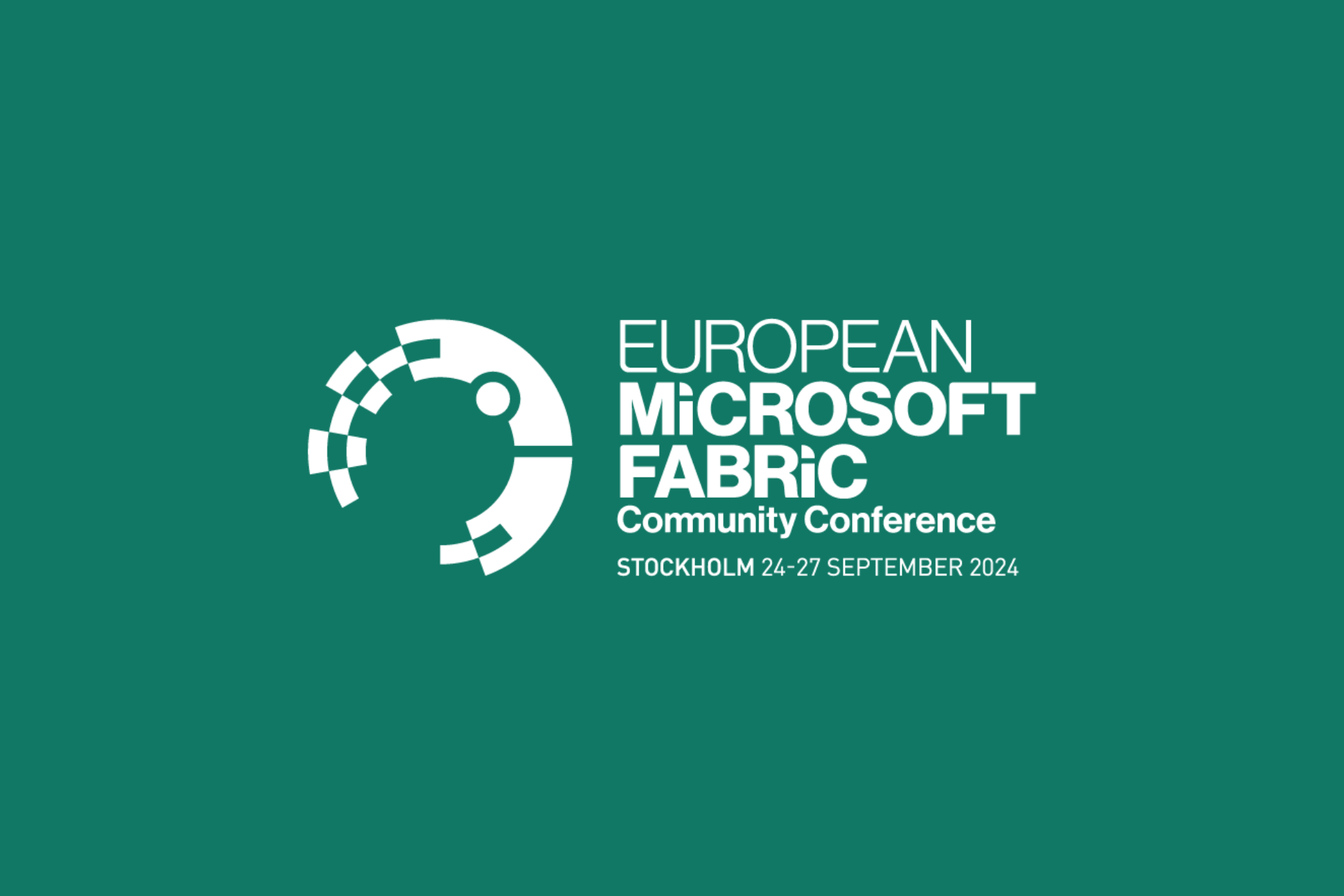 FabricConEuropeLogo-Colleen Logotyp för European Microsoft Fabric Community Conference 2024 i Stockholm, 24–27 september.